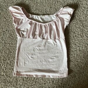 Brandy Melville John Galt Pink Ruffle Sleeve Tank